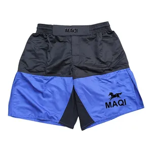 Commercio all'ingrosso della fabbrica personalizzato pianura MMA UFC guantoni da boxe corto di alta qualità bianco nero muay thai pantaloncini