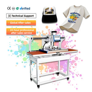 Prensa térmica plana semiautomática neumática de doble calentamiento de 40*60 cm (24''x 16'') 110V 220V - Product Image 1