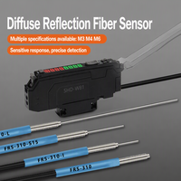 Amplificateur numérique à fibre optique SHD-W81 avec sondes réfléchissantes diffuses FRS-310, double affichage, rail DIN, longueur personnalisée