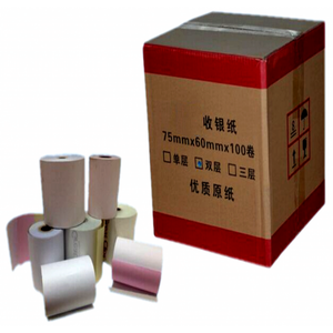 2 ply <span class=keywords><strong>carbonless</strong></span> giấy nhận cuộn hình ảnh màu xanh/đen 80*80mm 57*50mm <span class=keywords><strong>carbonless</strong></span> <span class=keywords><strong>ATM</strong></span> cuộn cho <span class=keywords><strong>POS</strong></span> - Product Image 3