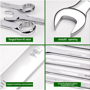 Chrome kết thúc DIY Grade 45 # Thép 9mm mục đích kép mô-men xoắn cờ lê thiết lập nonsparking Ergonomic xử lý 350 NM Max mô-men xoắn tùy chỉnh - Product Image 5