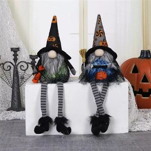 Gnomos de Halloween Iluminados, Juego de 2 Piezas, Lindos Muñecos de Bruja de Peluche, Regalo Festivo - Product Image 1