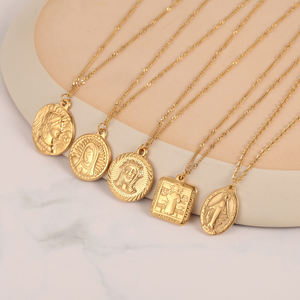 אופנה חדש Mangalsutra Nesigns נירוסטה זהב תליון קתולי תכשיטי הצהרת אמונה בתולה מרי דתי שרשרת - Product Image 6