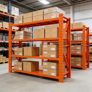 מחסן פלדה מדפים שכבה מרובה מתלה מתלה מתכת מתכווננת מעקה כבד אחסון מדפים - Product Image 3