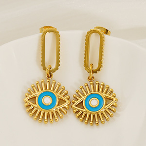 ZOGXIN Gold Devil Eye Drop Earrings With Diamonds For Women Party Jewelry - Product Image 4