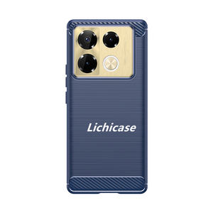 Licicase เคสหลังแบบนิ่ม TPU ลายขนแปรงคาร์บอนไฟเบอร์แฟชั่นเรียบง่ายสำหรับ infinix Note 40 <span class=keywords><strong>Pro</strong></span> PLUS เคสดีไซน์หรู - Product Image 6