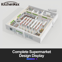 Congélateur commercial sur mesure KitchenMax pour supermarché |   Congélateur vertical pour glaces et fruits de mer