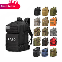 JSH Vente Directe Sac à Dos Tactique de Sport Molle Camouflage Étanche 900D 45L Anti-Vol en Nylon Couleurs Multiples