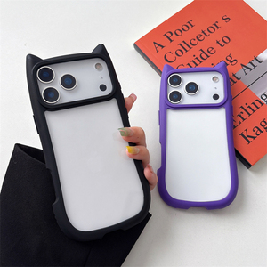 เคสโทรศัพท์แม่เหล็กหูแมวสุดหรูสำหรับ iPhone 17 16 15 14 13 Pro Max ด้านหลังอะคริลิก, เคสโทรศัพท์หูแมวสีชมพูสำหรับ iPhone 17 Pro Max - Product Image 5