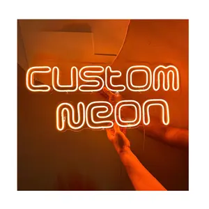 Winbo huruf Neon tanda seni kustom lampu malam tanda neon dekorasi dinding untuk ruang tamu