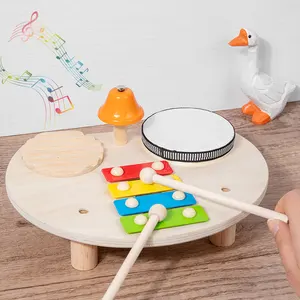 2024 nouveauté musique jouets tambour jouer jeux jouets en bois intéressant cognition formation enfants jouets