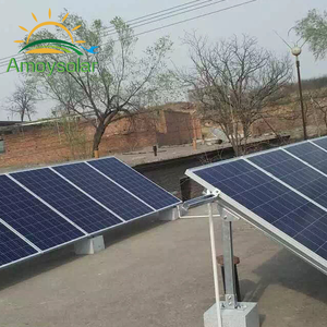 Support de panneau solaire à poteau unique <span class=keywords><strong>pour</strong></span> système de montage de panneaux photovoltaïques sur toit plat, avec pince centrale solaire <span class=keywords><strong>pour</strong></span> panneaux à film mince - Product Image 1