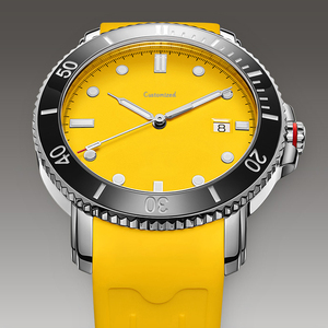 Reloj Mecánico de Buceo Luminoso con Esfera Amarilla, Personalizable con Logotipo, Automático, para Hombre - Product Image 4
