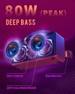 Altavoz Bluetooth tipo Boombox de Madera al por Mayor: 80W de Potencia Máxima y 20H de Reproducción, Bajos Profundos <span class=keywords><strong>con</strong></span> Subwoofer y TWS para Fiestas/Aire Libre/Jardín/Pareo/Hogar - Product Image 2