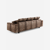 Canapé haut de gamme Divano Italiano marque de luxe canapé en tissu léopard Azalea pour salon chambre hôtel