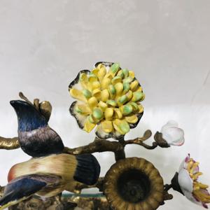 Chandelier européen et américain, décoration <span class=keywords><strong>de</strong></span> luxe, artisanat français salon véranda en cuivre pur en céramique, branches d'oiseaux été - Product Image 5