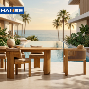 Ensemble <span class=keywords><strong>de</strong></span> canapé d'extérieur en bois <span class=keywords><strong>de</strong></span> teck contemporain Offre Spéciale pour salle à manger hôtel cour parc ferme-meubles <span class=keywords><strong>de</strong></span> <span class=keywords><strong>jardin</strong></span> modernes - Product Image 2