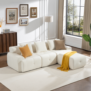 2026 Meroow MS1 Premium Chenille Sectional <b>Sofa</b>, Pocket Spring & 30D Foam Silent Couch Vacuum Packed - Product Image 5