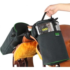 Muestra gratuita: Bolsa de sillín trasera expandible impermeable para caballo con soporte para botella - Product Image 3
