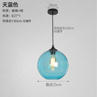 Vintage restaurant bar créatif café nordique suspension lampe simple verre Edison lustre