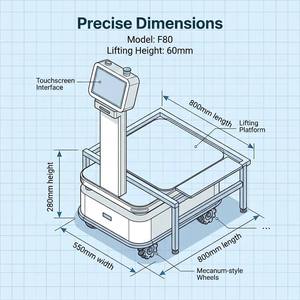 Robot Guiado por Láser con Capacidad de Carga de 300 kg, Construcción Metálica y Motores de Doble Accionamiento para Logística de Almacenes Inteligentes, AGV Directo de Fábrica - Product Image 2