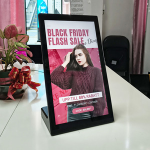 Écran tactile publicitaire vertical LCD capacitif Bluetooth BEMS en forme de L pour restaurant, 15,6 pouces, 250 nits - Product Image 1