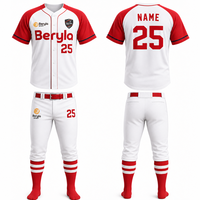 Camiseta de Béisbol Personalizada, Impresión por Transferencia de Calor, Cierre de Botones, Uniforme de Equipo, Malla de Spandex/Poliéster, Unisex para Adultos