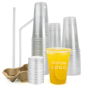 Cốc nhựa PLA 78mm 10oz trong suốt, sinh học phân hủy, dùng cho đồ uống lạnh, kèm nắp - Ưu đãi tuyệt vời - Product Image 1