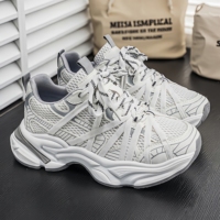 Chaussures pour hommes rétro tendance 39-46, chaussures de créateur à semelle épaisse, chaussures de papa respirantes en maille, chaussures de sport décontractées augmentant la taille
