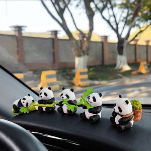8Pcs Mini Panda Figurines, Solid Resin <b>Bear</b> Statues with Bamboo <b>Cute</b> Cake Toppers & DIY Micro Landscape Decor for Birthday Party - Product Image 5