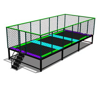 Fábrica produce mini trampolines cuadrados, equipos de entretenimiento para interiores para parques, trampolines de fitness para saltar.