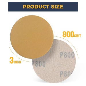50 Discos de Lijado de 3 Pulgadas con Velcro, Grano 800, para Lijadora Orbital, Almohadilla de Lijado Orbital de Óxido de Aluminio - Product Image 2