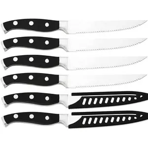 Set di coltelli da bistecca seghettati Full Tang