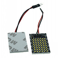 Nouveau W5w C5w C10w Lumière de tableau de bord de voiture DC12/24V Festoon Lumière de lecture de dôme T10Light 2 Adaptateur de base 48SMD 3014