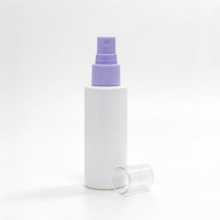 Botol Semprot Kabut Halus Plastik PET Silinder Putih 100ml Kosong Isi Ulang Kemasan Toner Kosmetik Botol Kemasan Logo Kustom
