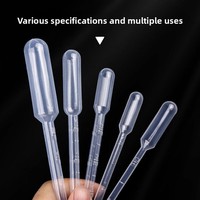 Pipettes compte-gouttes jetables en plastique pour expériences chimiques étudiantes, consommables de laboratoire, aides pédagogiques transparentes, lot de 100
