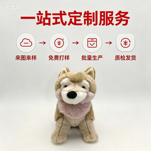 Peluche de perro Husky sin rostro, juguete de peluche suave, almohada para niños, decoración para habitación infantil - Product Image 3