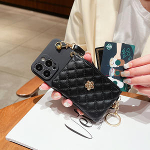 Funda de teléfono con cordón cruzado y cremallera de cuero de Camelia de lujo para Huawei Nova14 Y90 Y70 Honor 400 X9C X7A X6C, funda para mujer - Product Image 3