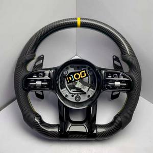 Volante de Fibra de Carbono Personalizado DOS para <span class=keywords><strong>Mercedes</strong></span>-Benz, Estilo <span class=keywords><strong>AMG</strong></span> Actualizado 2018-2023 W167 W205 W213 GT <span class=keywords><strong>63</strong></span> Clase C Clase <span class=keywords><strong>G</strong></span> GLA - Product Image 5