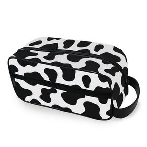 <b>Print</b> on Demand <b>Cow</b> <b>Print</b> Custom Cosmetic Bag Large Capacity Travel Makeup Bag for Women Portable Zipper Toiletry Pouch - Product Image 1