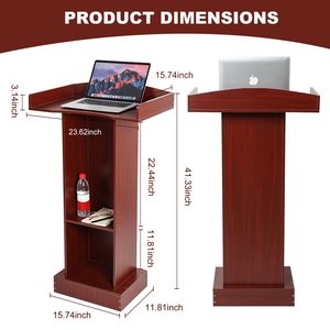 Podium de Base lourde <span class=keywords><strong>en</strong></span> <span class=keywords><strong>bois</strong></span> pour conférence support de discours de mariage support de podium pour pupitre présentation église salle de classe chaire - Product Image 4
