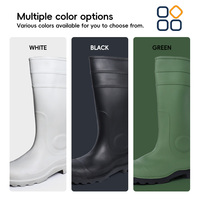 Bottes de pluie fonctionnelles en PVC imperméables, hauteur 38 cm, antidérapantes, anti-perforation, chaussures de sécurité pour atelier et laboratoire