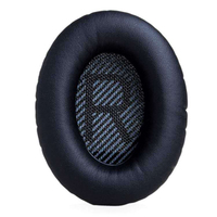 Coussinets d'oreille en cuir protéiné doux de remplacement pour casque sans fil Bose QC35/QC25/QC15/AE2/i