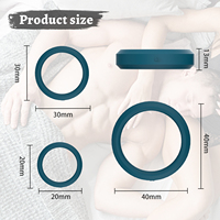 Ylove Anneaux péniens en silicone souple, lot de 3 tailles pour homme, plaisir sexuel prolongé pour couple