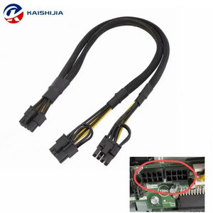 Câble adaptateur d'alimentation 60 cm GPU PCIE 8 broches vers double 8 (6+2) broches pour carte graphique de serveur Dell <span class=keywords><strong>T3600</strong></span> T5810 T5820 T7600 T7810 - Product Image 4