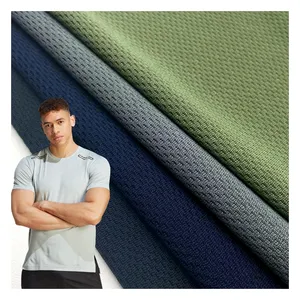 Dryfit bird eye 100 recycled polyester knitted eco friendly eyelet mesh sports wear fabric for activewear
