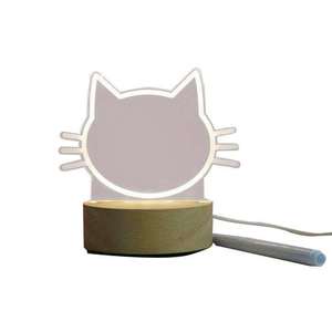 Vente chaude Calendrier élégant en acrylique Lumière LED Base en bois Bureau Transparent Tableau de notes en acrylique pour bureau Lumière de nuit Décoration - Product Image 3