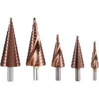 Forets étagés revêtus de titane HSS M35 perceuse à pagode 4-22mm4-12mm 4-20mm 4-32mm outils de coupe d'étape de rainure en spirale à rainure droite