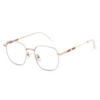 Montures de lunettes photochromiques anti-lumière bleue en métal tendance pour tous les visages – Lunettes optiques photogray pour femme, idéales pour l'extérieur