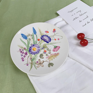 Assiettes en céramique de style moderne en gros, ensembles d'assiettes à dîner, assiettes à fleurs - Product Image 4